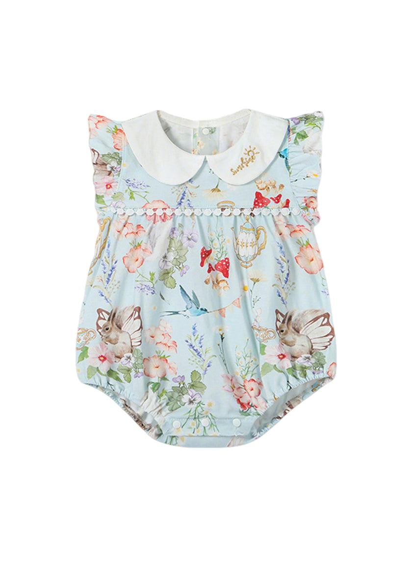 Baby Girl Bamboo Blend Flutter Romper
