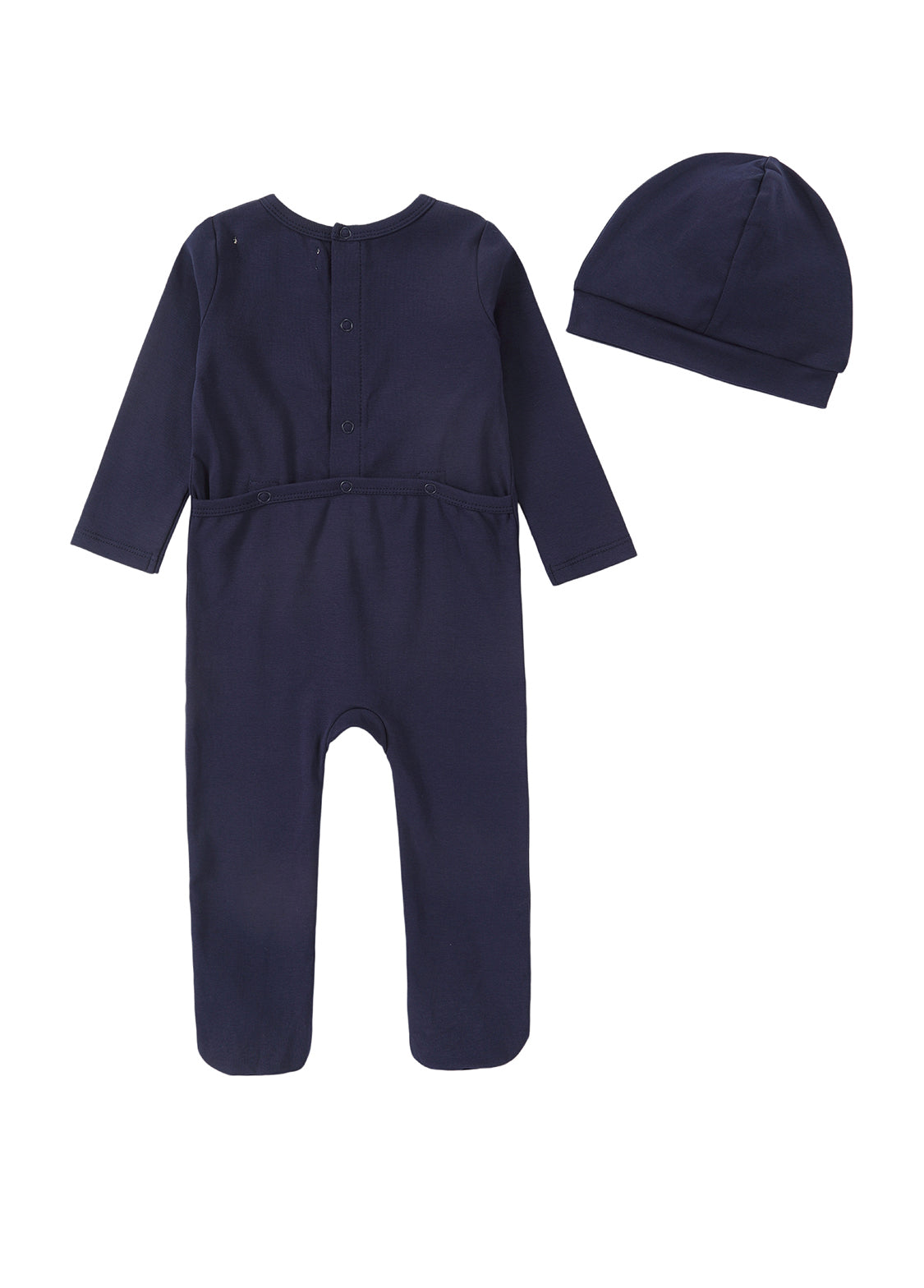 Baby Cotton Footed Romper with Hat