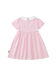 Girls Cartoon Bunny Cotton Blend Dress