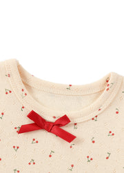 Baby Girl's Pure Cotton Short-Sleeve Loungewear Set