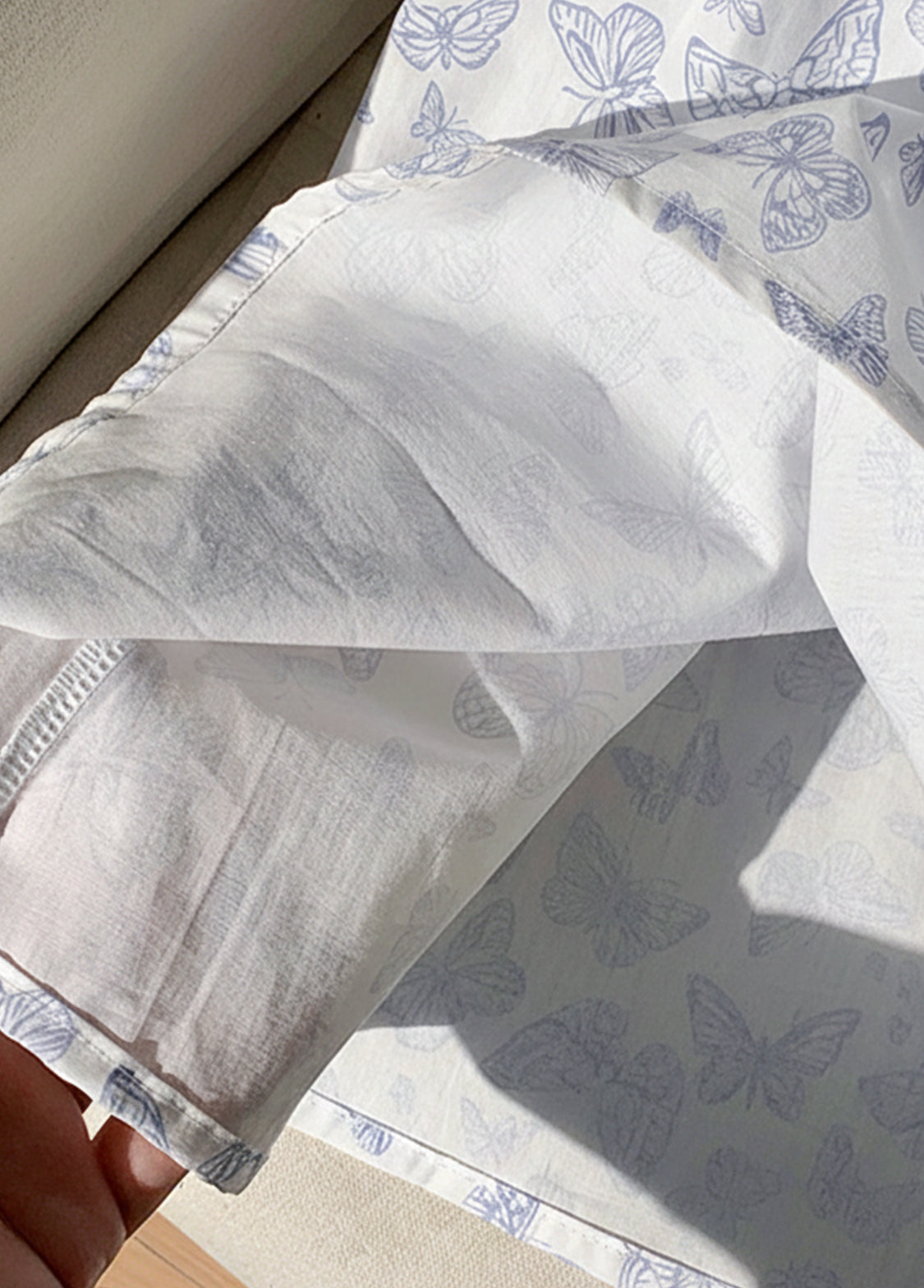 Girl Sweet Butterfly Print Puff Sleeve Dress