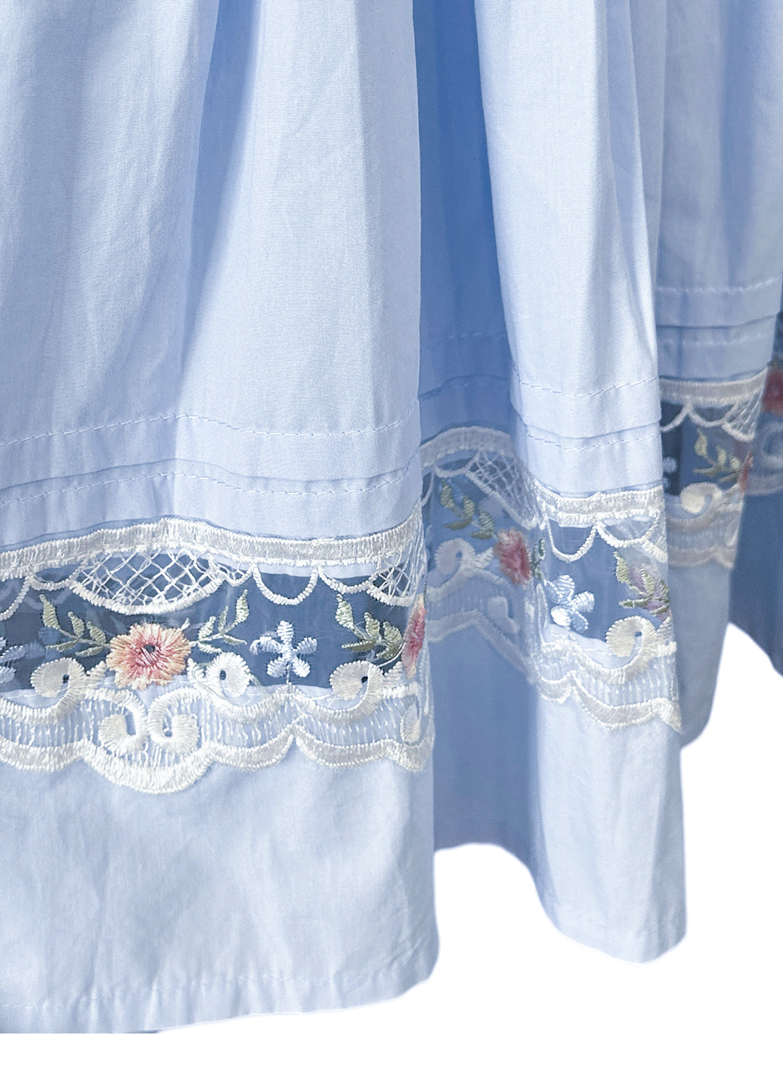 Girls Puff Sleeve Princess Cotton Dress