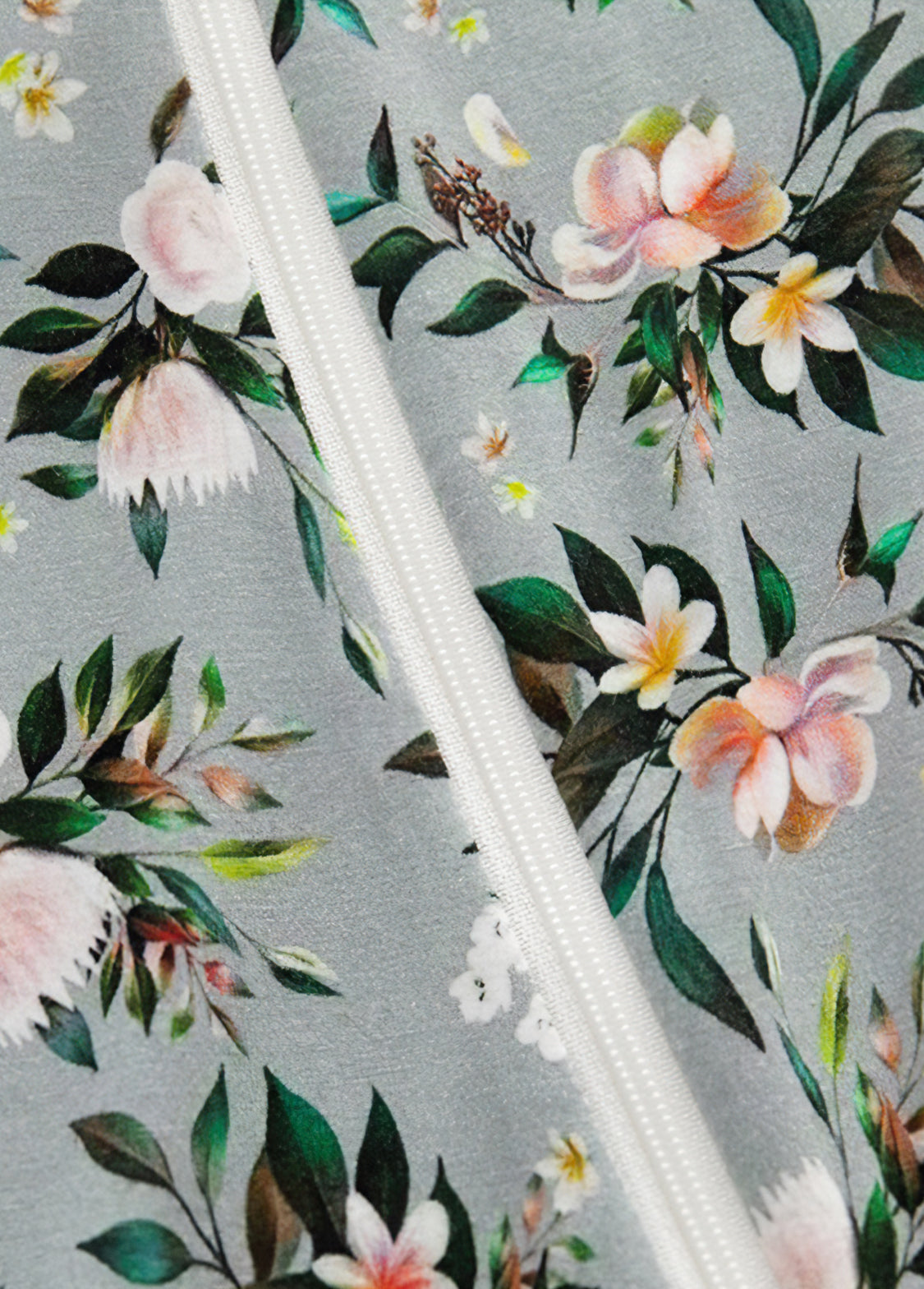 Baby Boy's Bamboo Fiber Floral Zip-Up Romper Pajamas