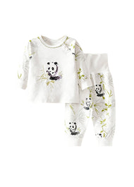 Baby Bamboo-Blend Printed Long Sleeve Lounge Set