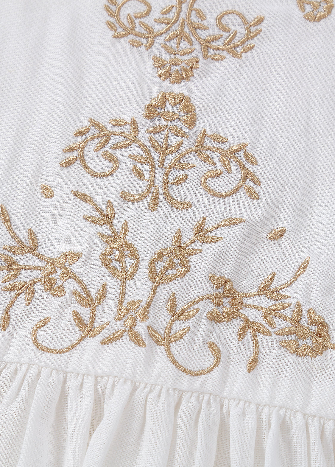 Girls Elegant Embroidered Long-sleeved Princess Dress