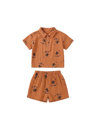 Boys' Summer Lightweight Pure Cotton Gauze Outfit