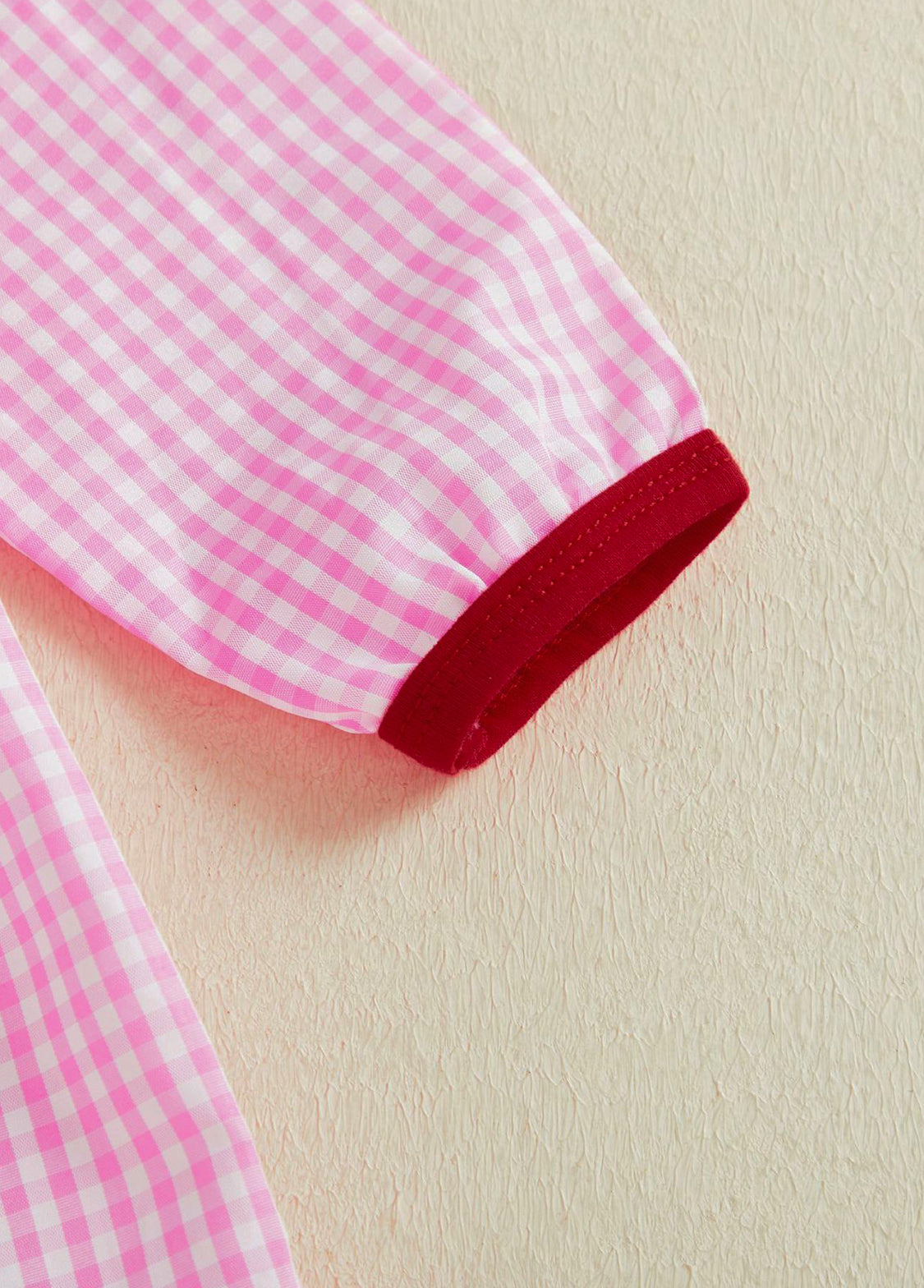 Girls Cute Plaid Dollar Collar Long-sleeved Dress