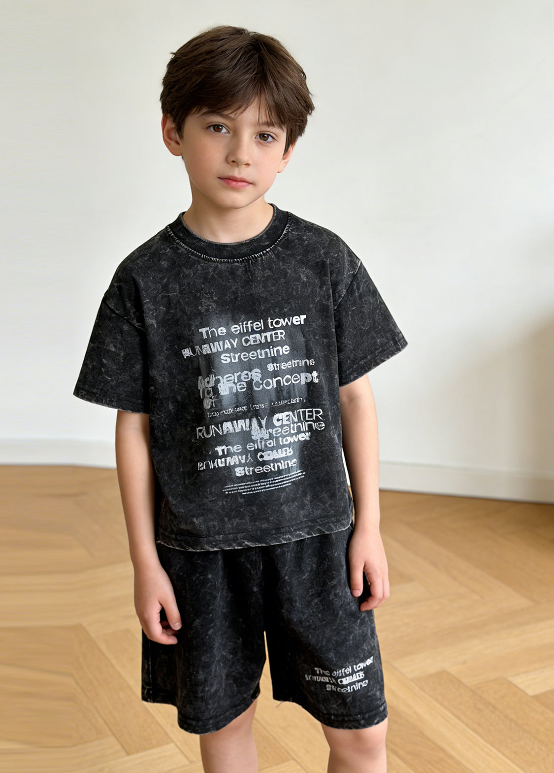 Boys Cotton Street Style Two-Piece Set