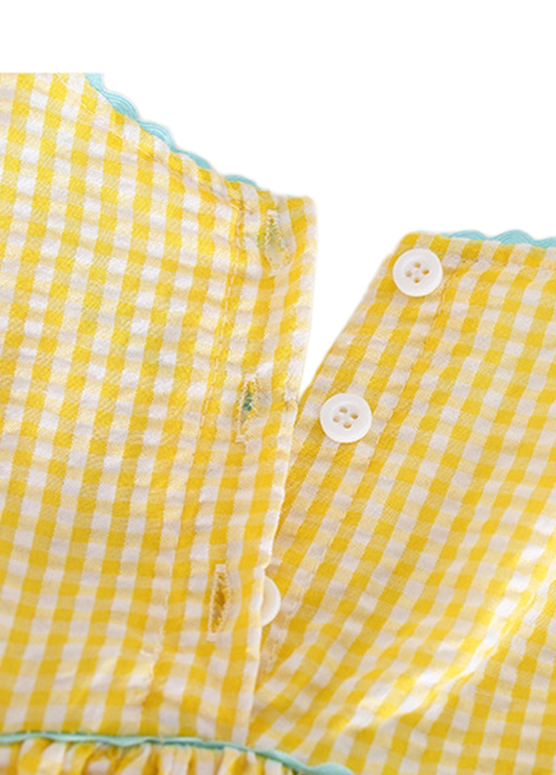 Baby Girl Duck Embroidered Cotton Dress