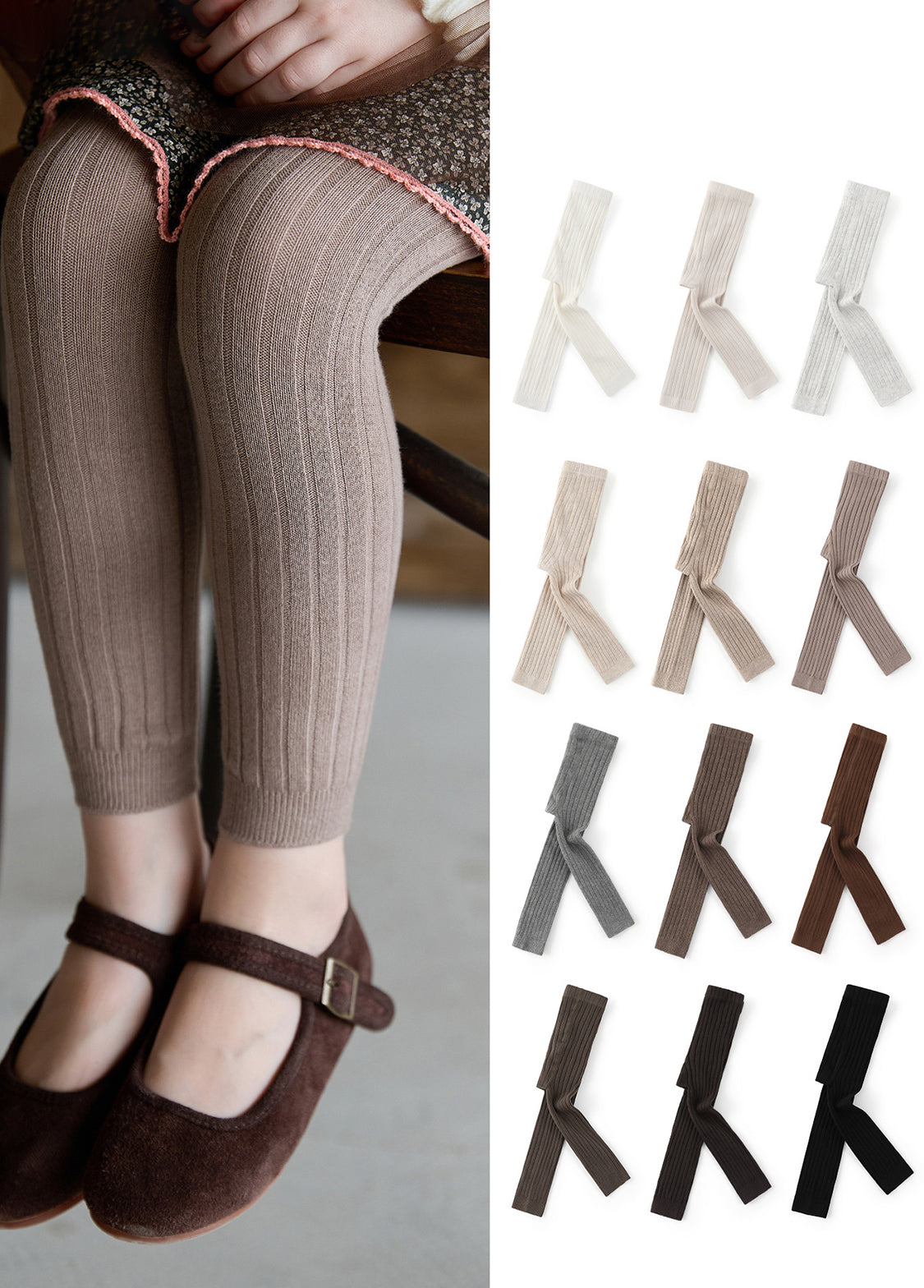 Girls Casual High-elasticity Multi-color Leggings