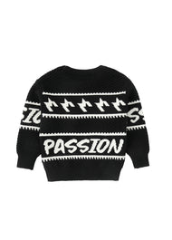 Kids Graphic Knit Sweater Long Sleeve