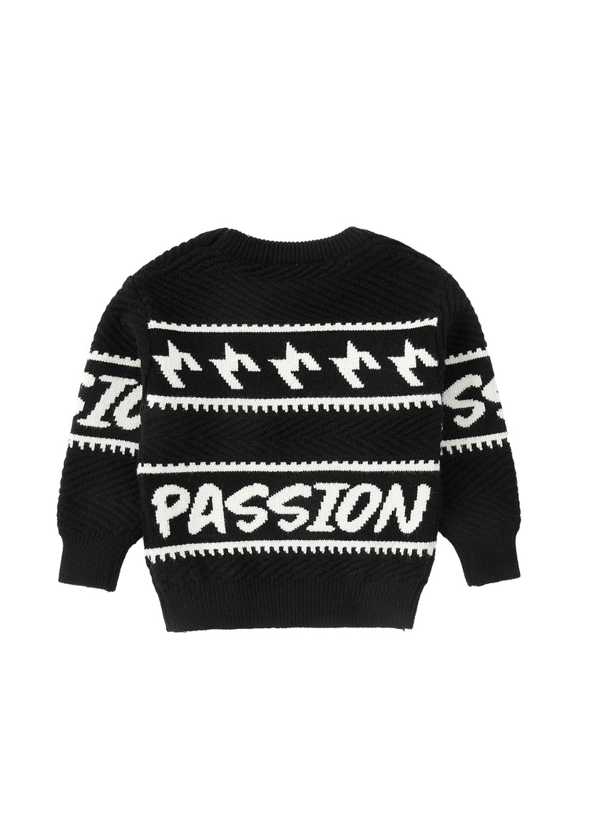 Kids Graphic Knit Sweater Long Sleeve