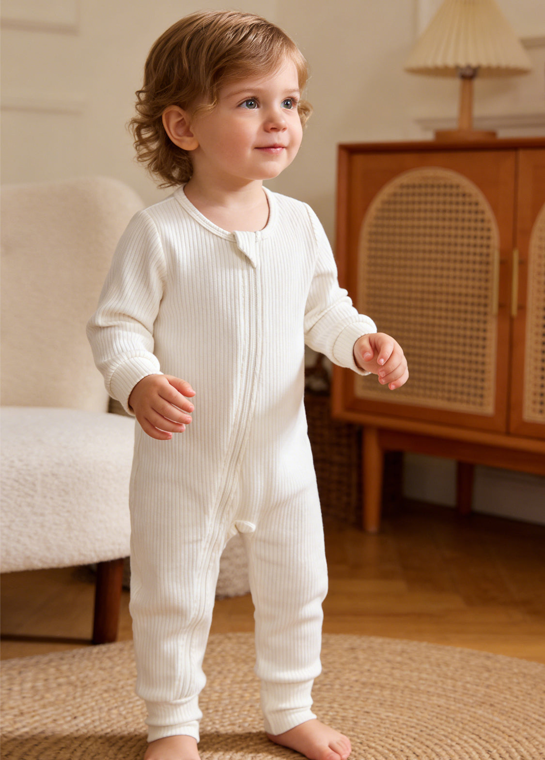 Baby Ribbed Long Sleeve One-Piece Romper