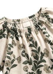 Baby Girl's Nordic-Style Bamboo Fiber Short-Sleeve Two-Piece Set