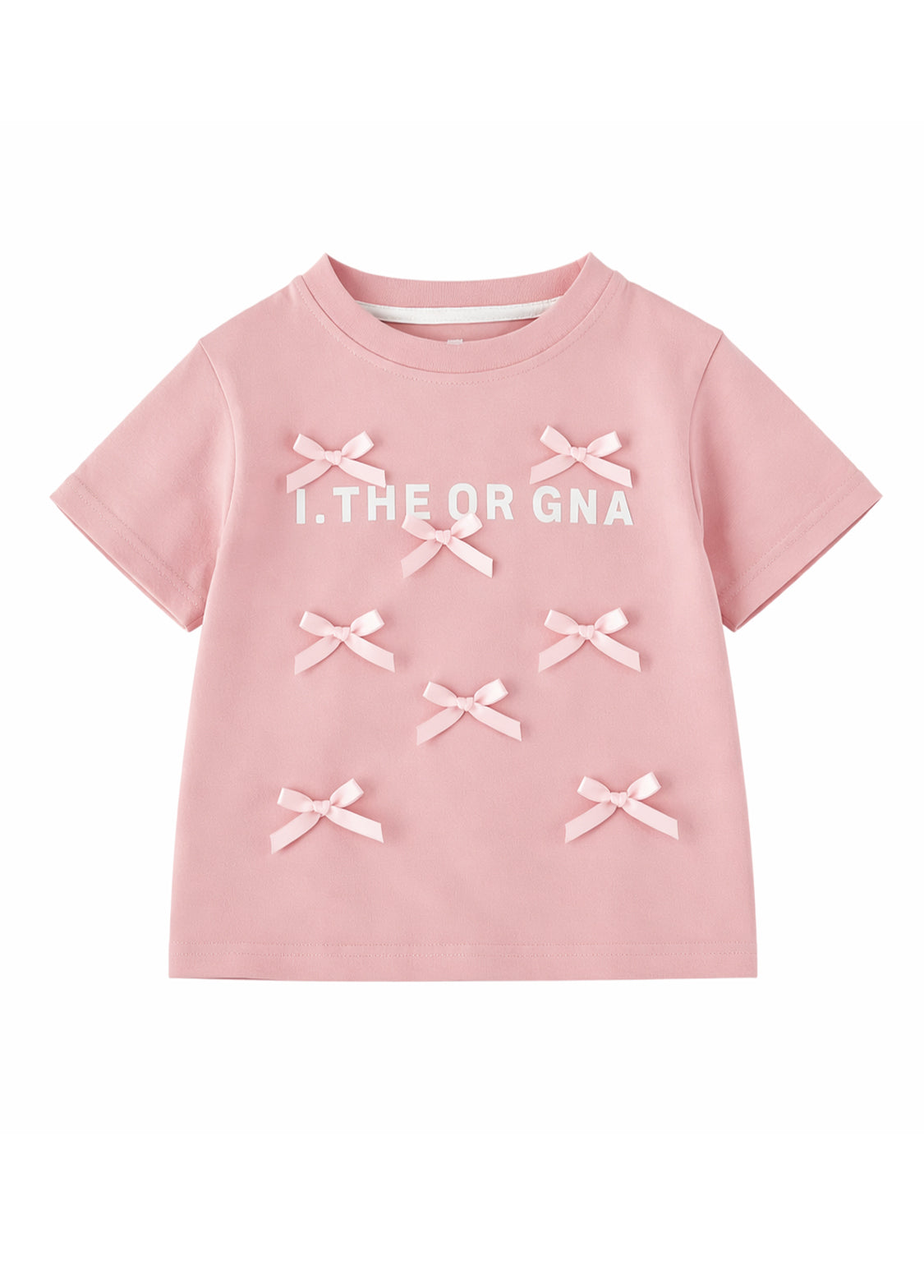 Girls Bow Cotton T-Shirt
