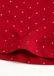 Girls Summer Polka Dot T-Shirt Kids Soft Cotton Short Sleeve Crewneck Top with Cute Patch Detail