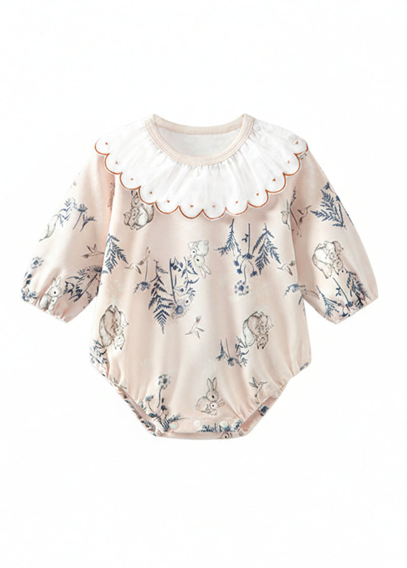 Baby Bamboo-Blend Ruffle Collar Romper