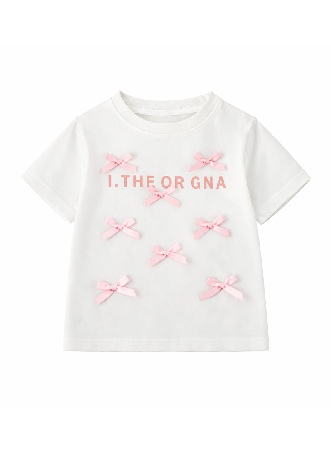 Girls Bow Cotton T-Shirt