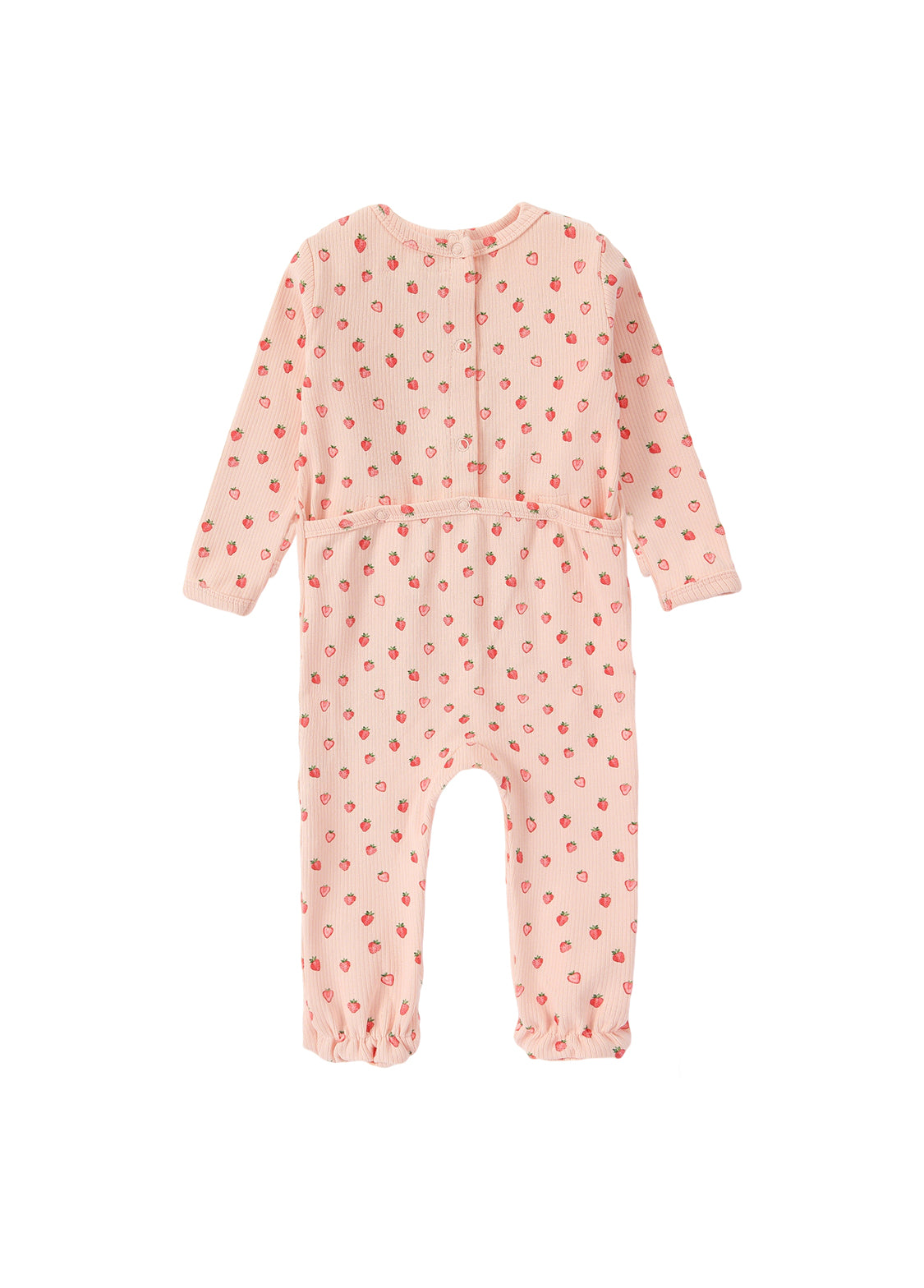 Baby Strawberry Print Ribbed One-Piece