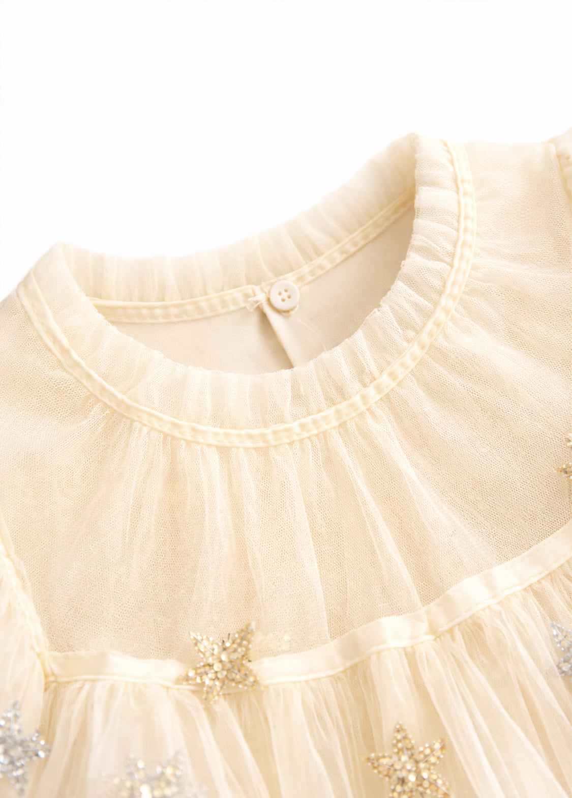 Girls Sweet Sequined Embroidered Tulle Princess Dress