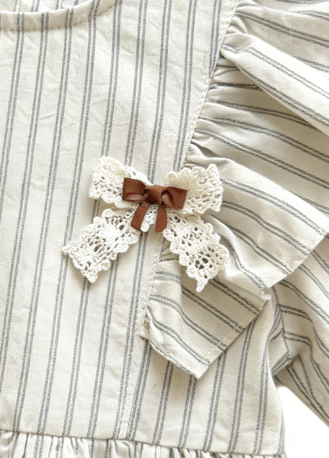 Girls' Lightweight Pure Cotton Striped Summer Dress