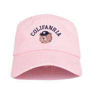 Kids Pink California Bear Embroidered Baseball Cap