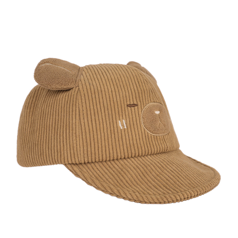 Cute Bear Corduroy Kids Baseball Cap