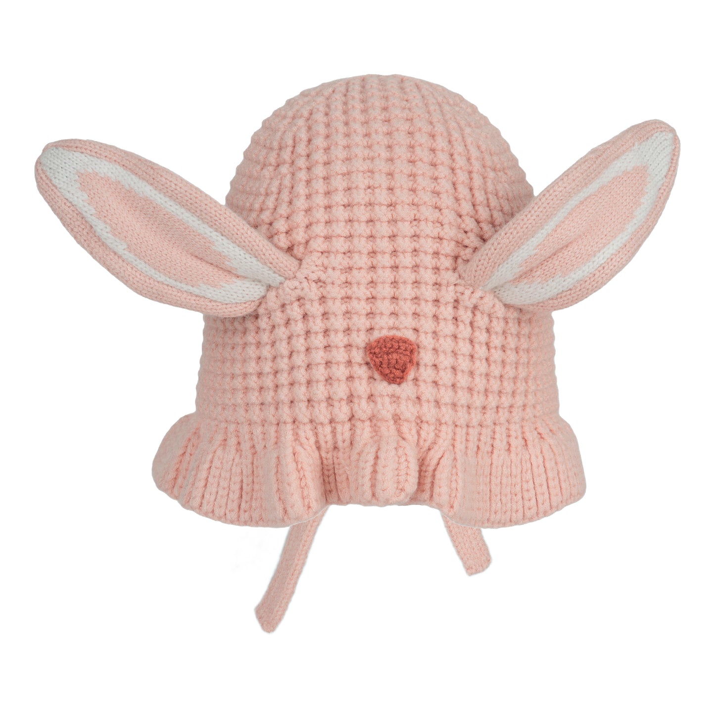 Toddler Cute Ears Knit Hat-Pink/Beige
