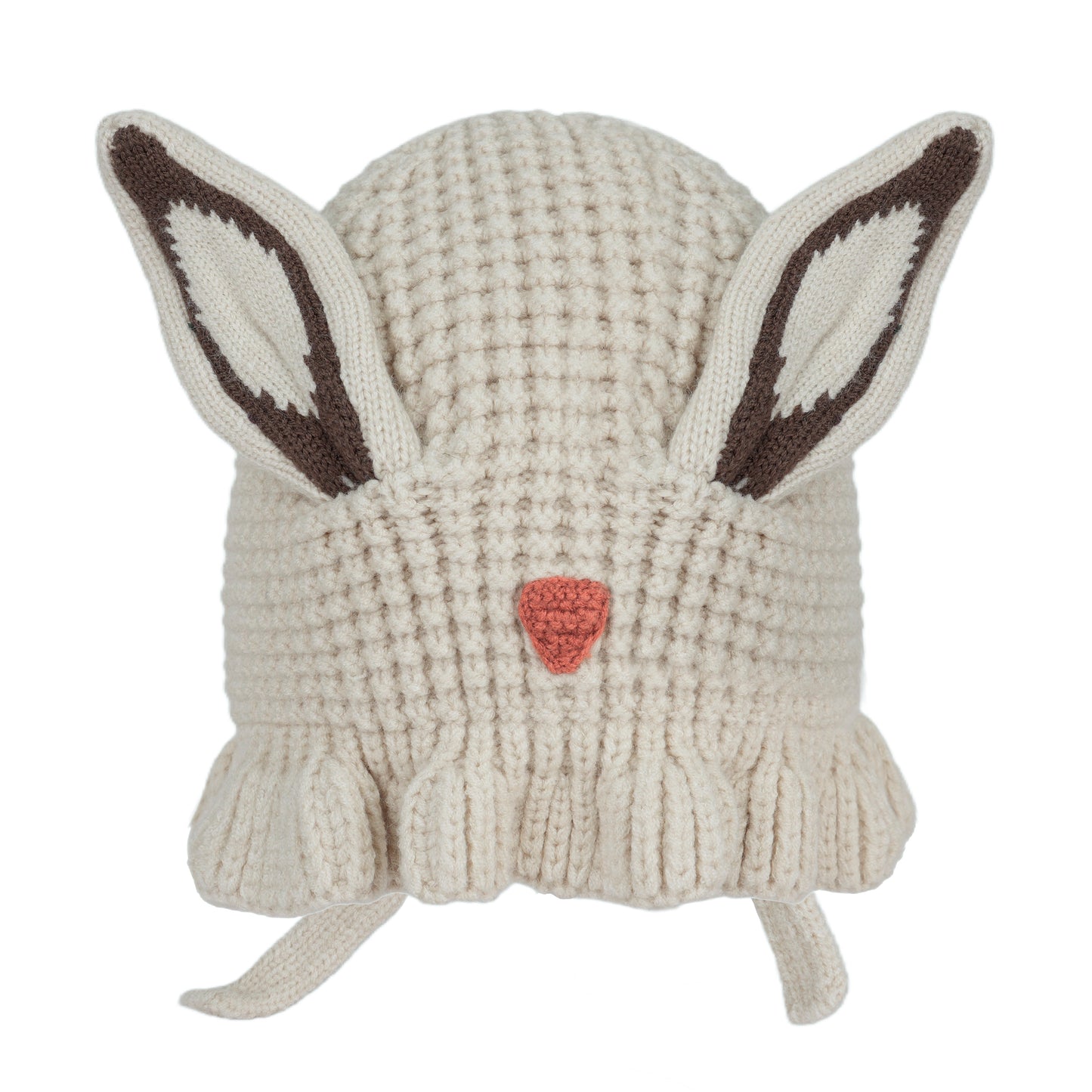 Toddler Cute Ears Knit Hat-Pink/Beige