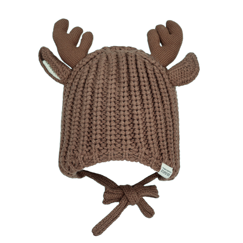 Deer Antler Knit Winter Hat for Toddlers