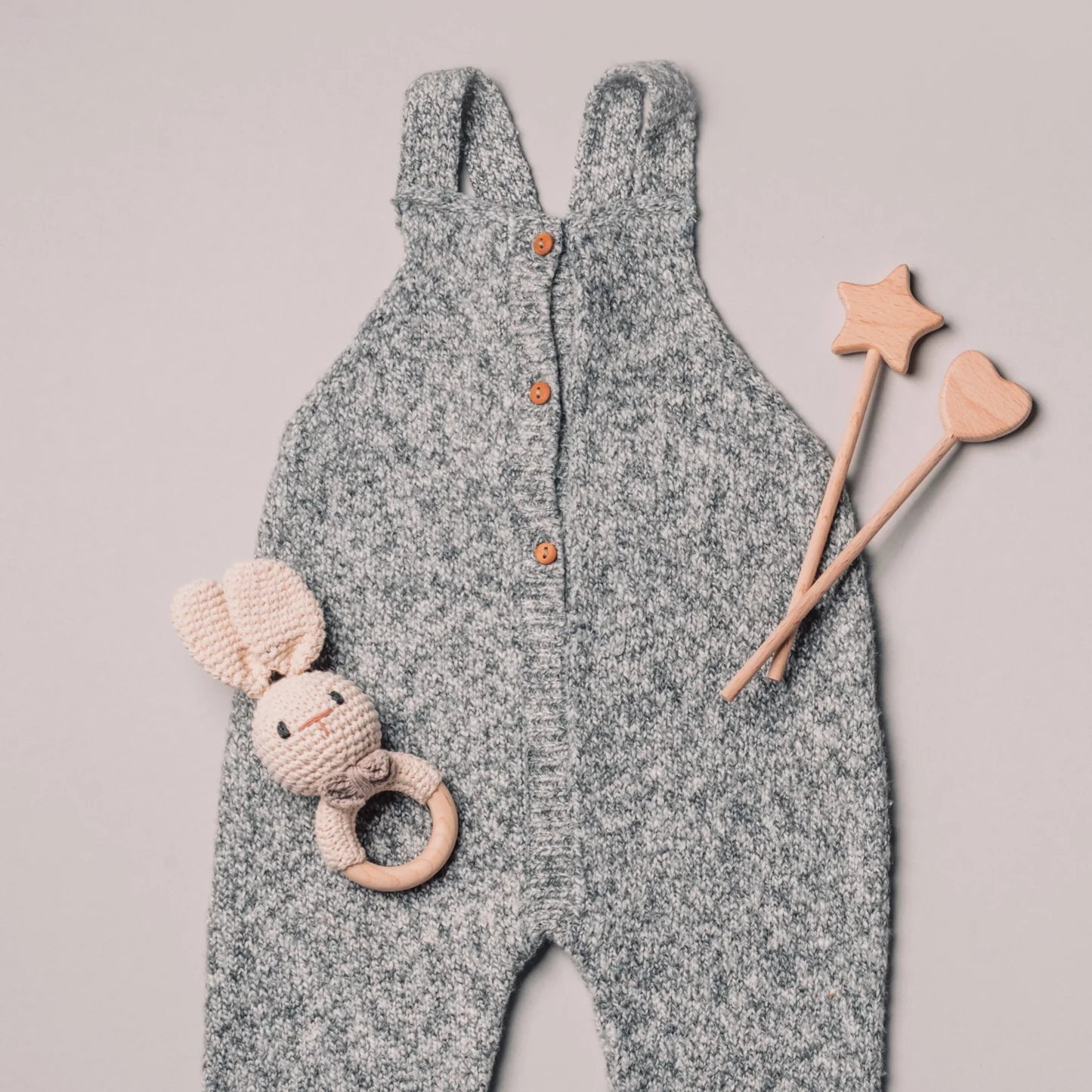 Cozy Knit Baby Boy Overall