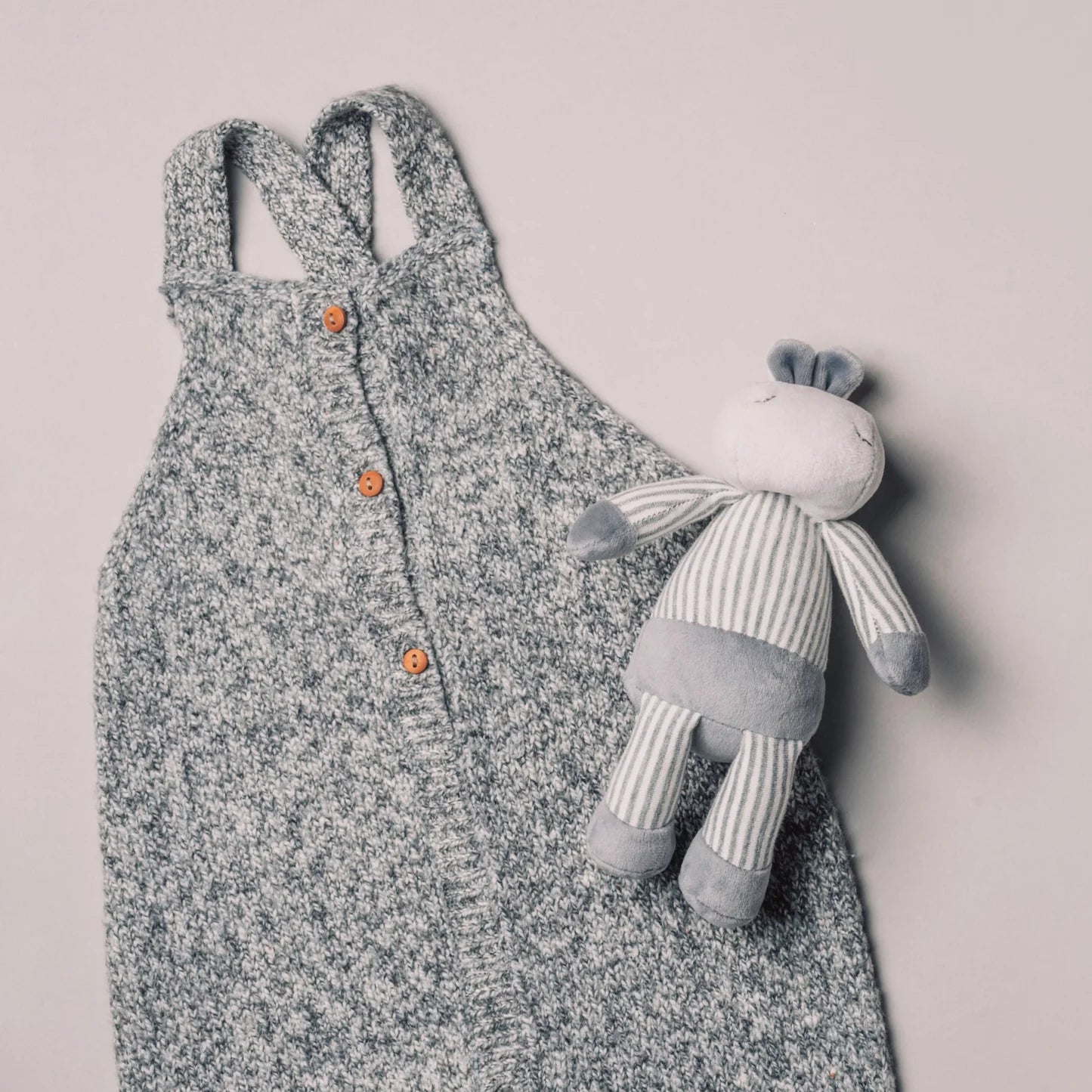 Cozy Knit Baby Boy Overall
