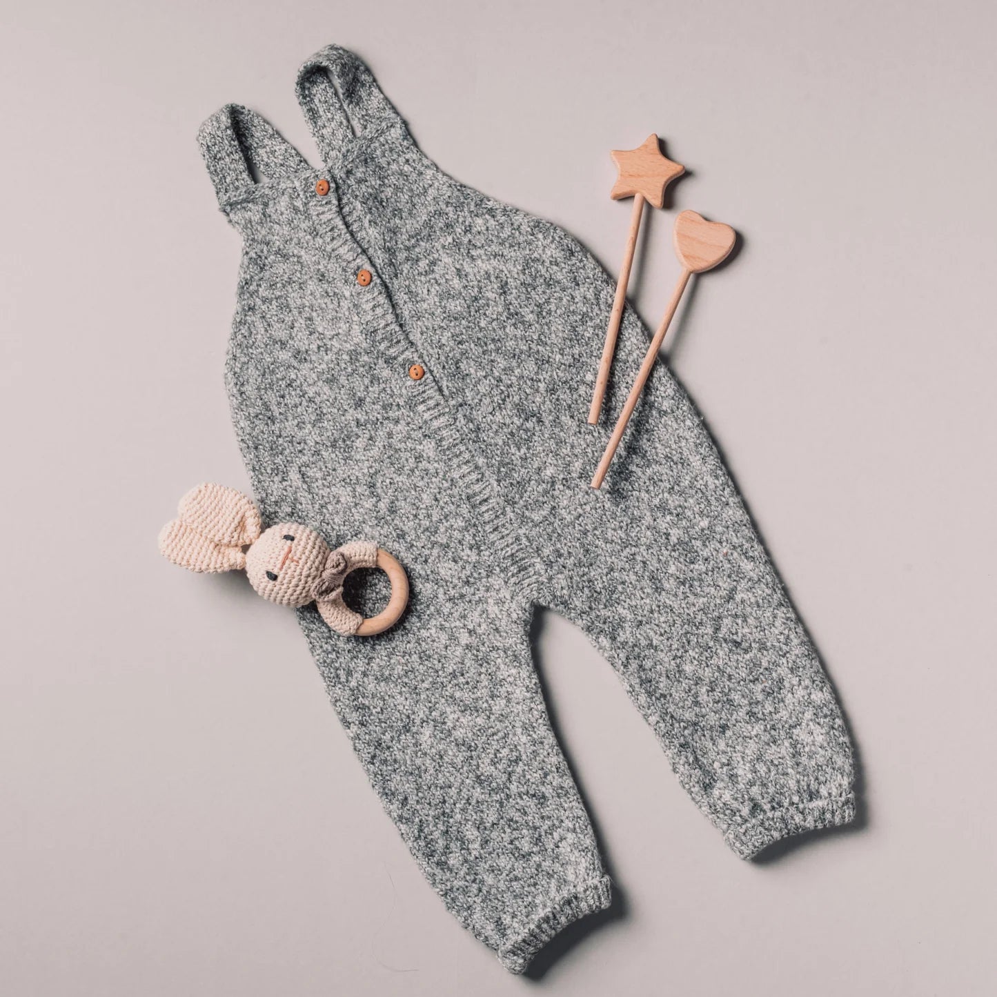 Cozy Knit Baby Boy Overall