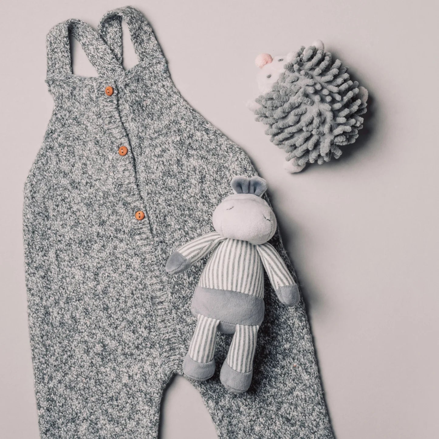 Cozy Knit Baby Boy Overall
