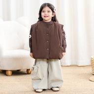 Girls Padded Button Down Vest