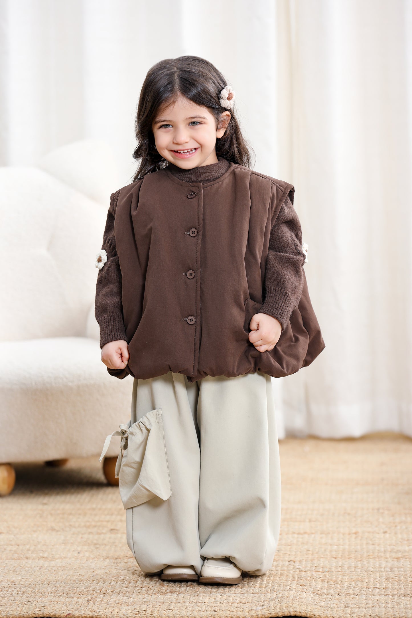 Children Oversized Puffer Vest Jacket