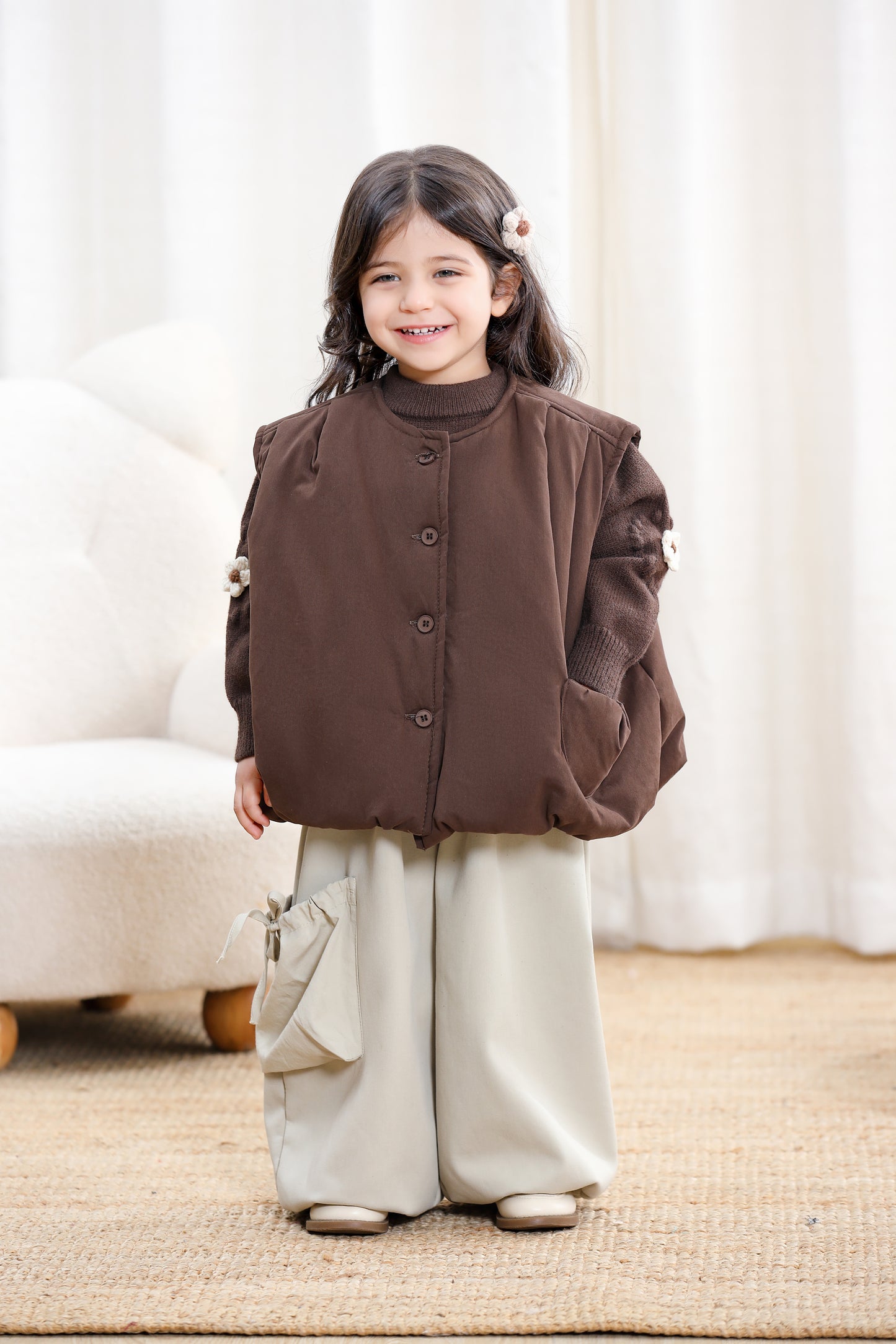 Children Oversized Puffer Vest Jacket