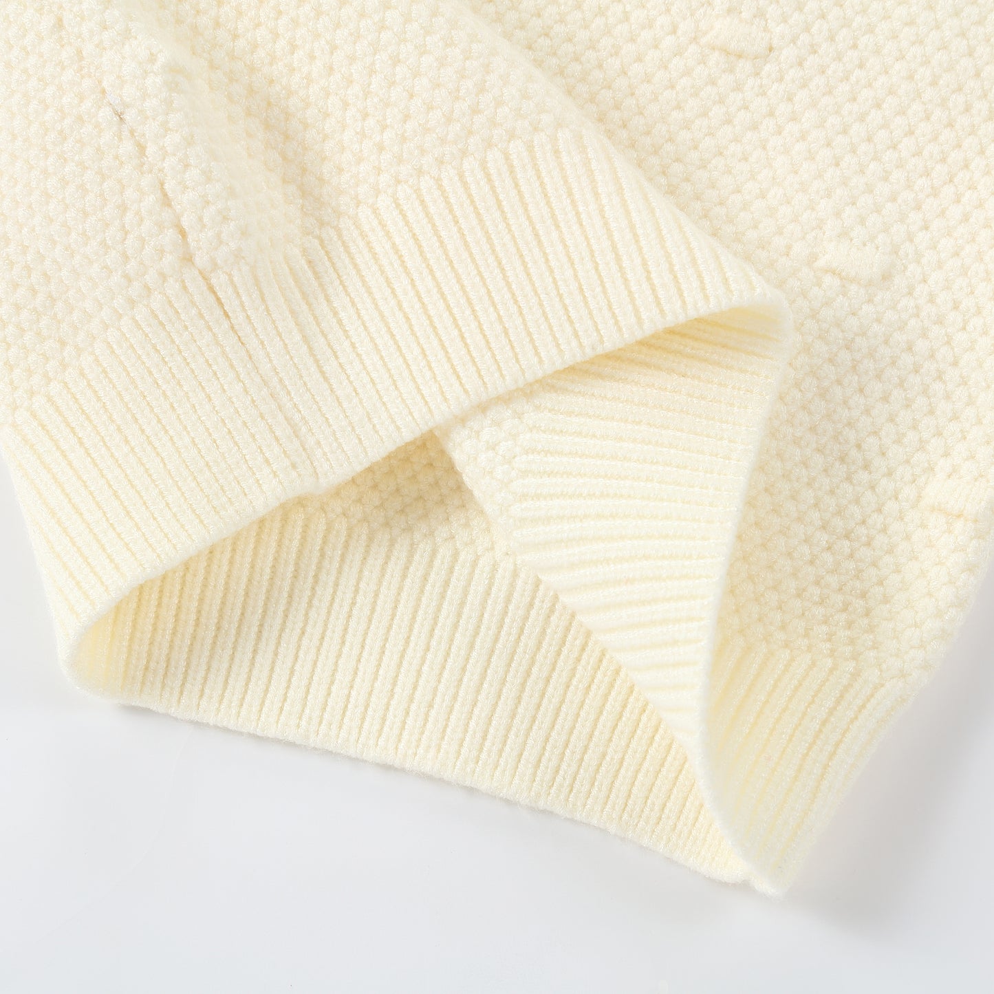 Kids Textured Knit Sweater Long Sleeve