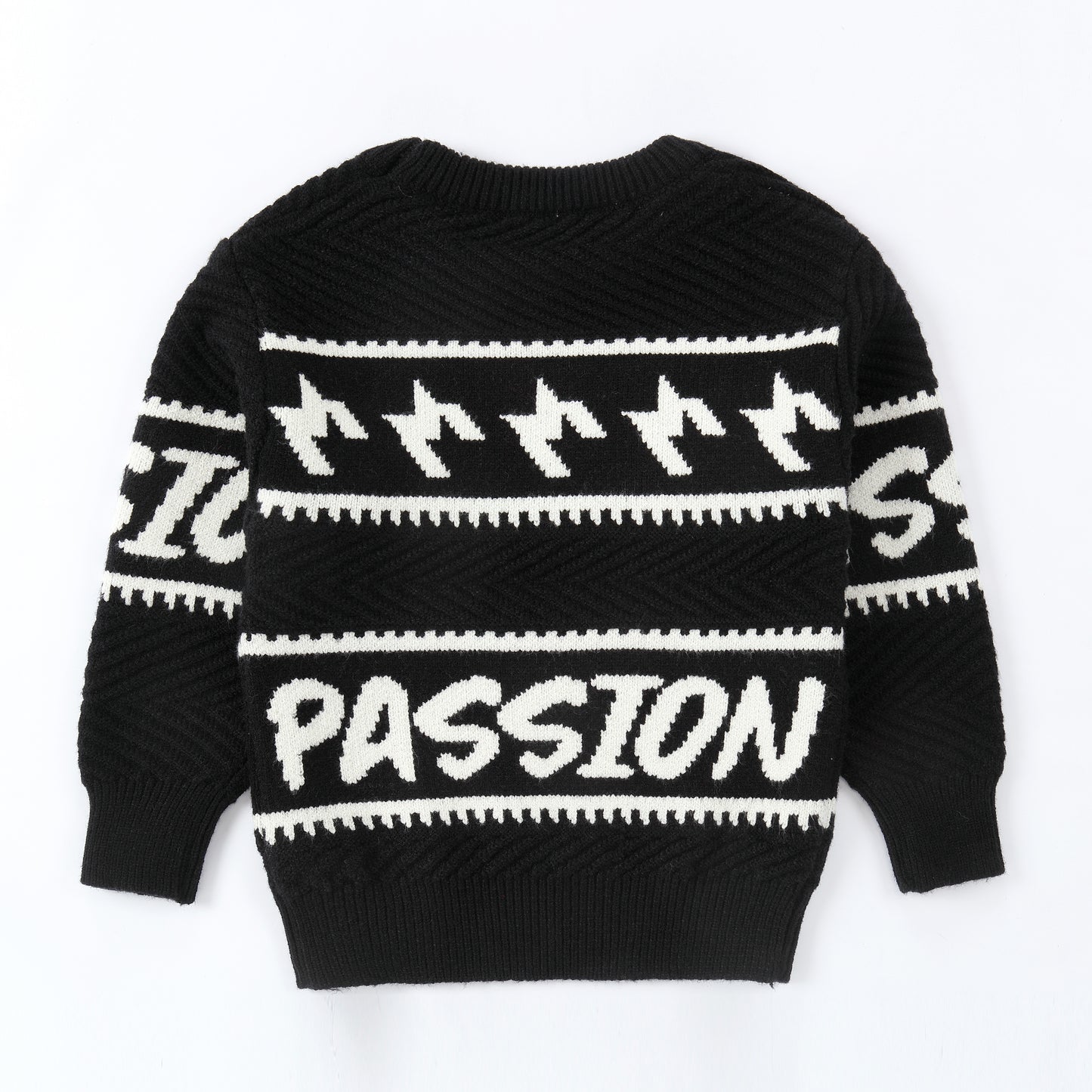 Kids Graphic Knit Sweater Long Sleeve