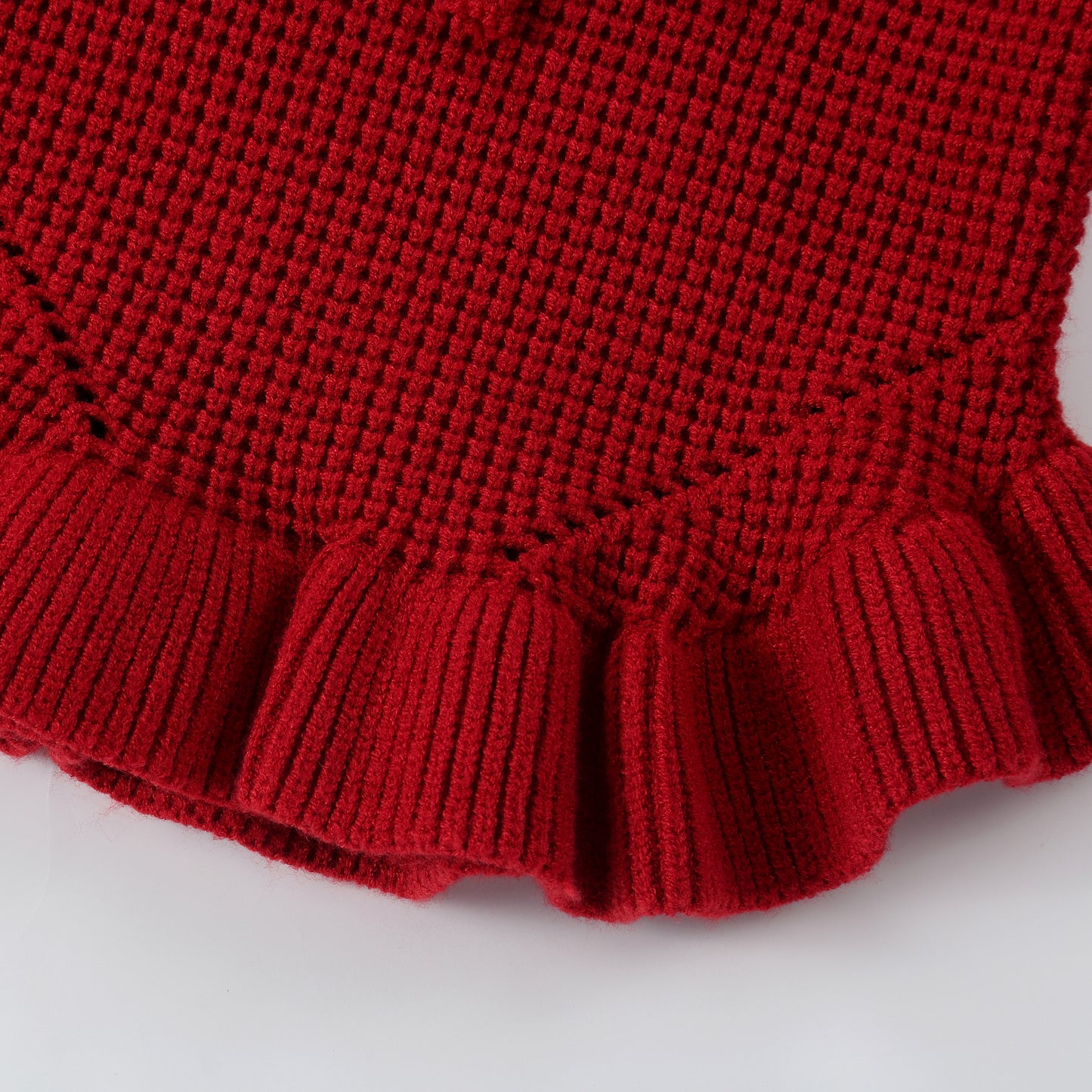 Girls Bow Knit Sweater Long Sleeve