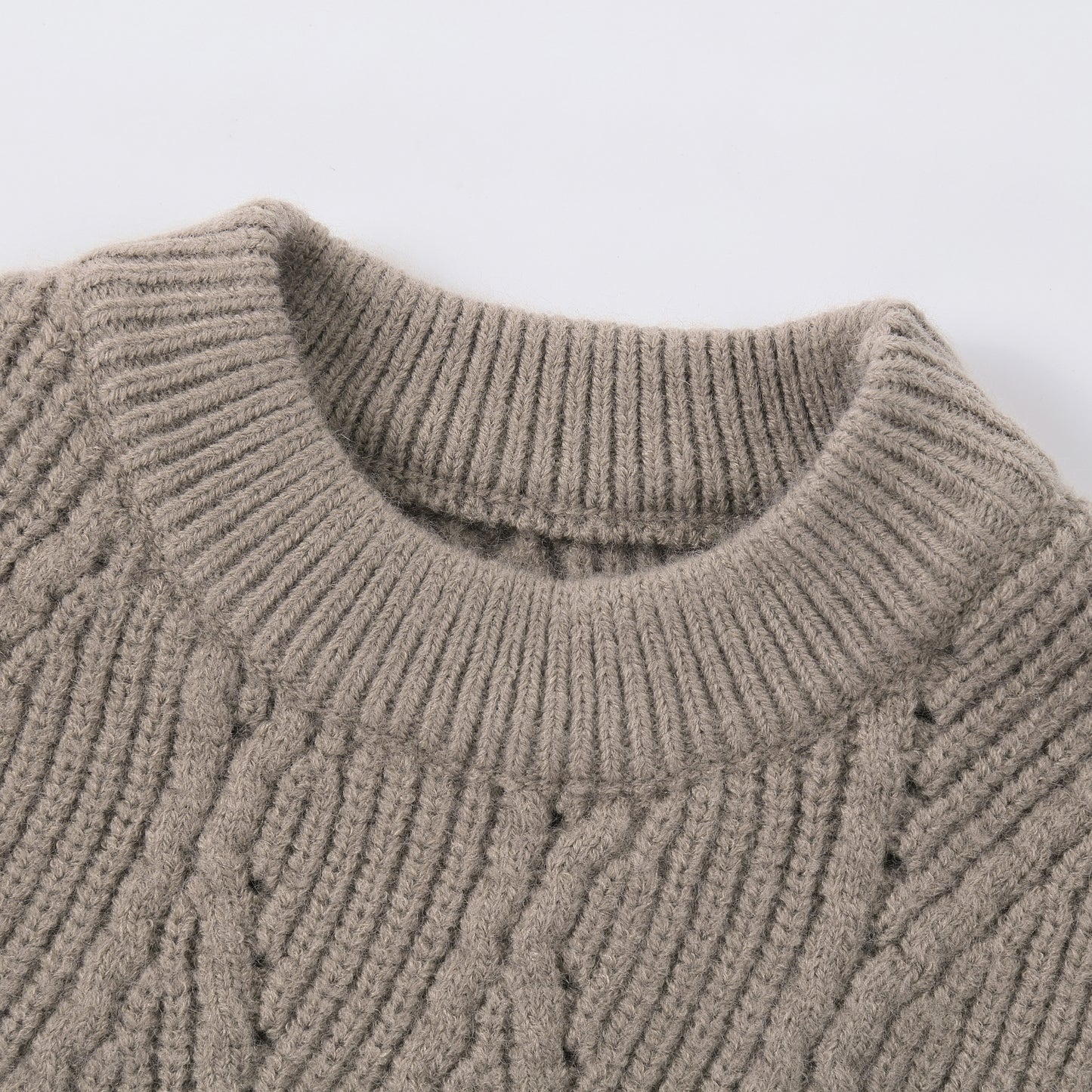 Kids Cable Knit Crewneck Sweater
