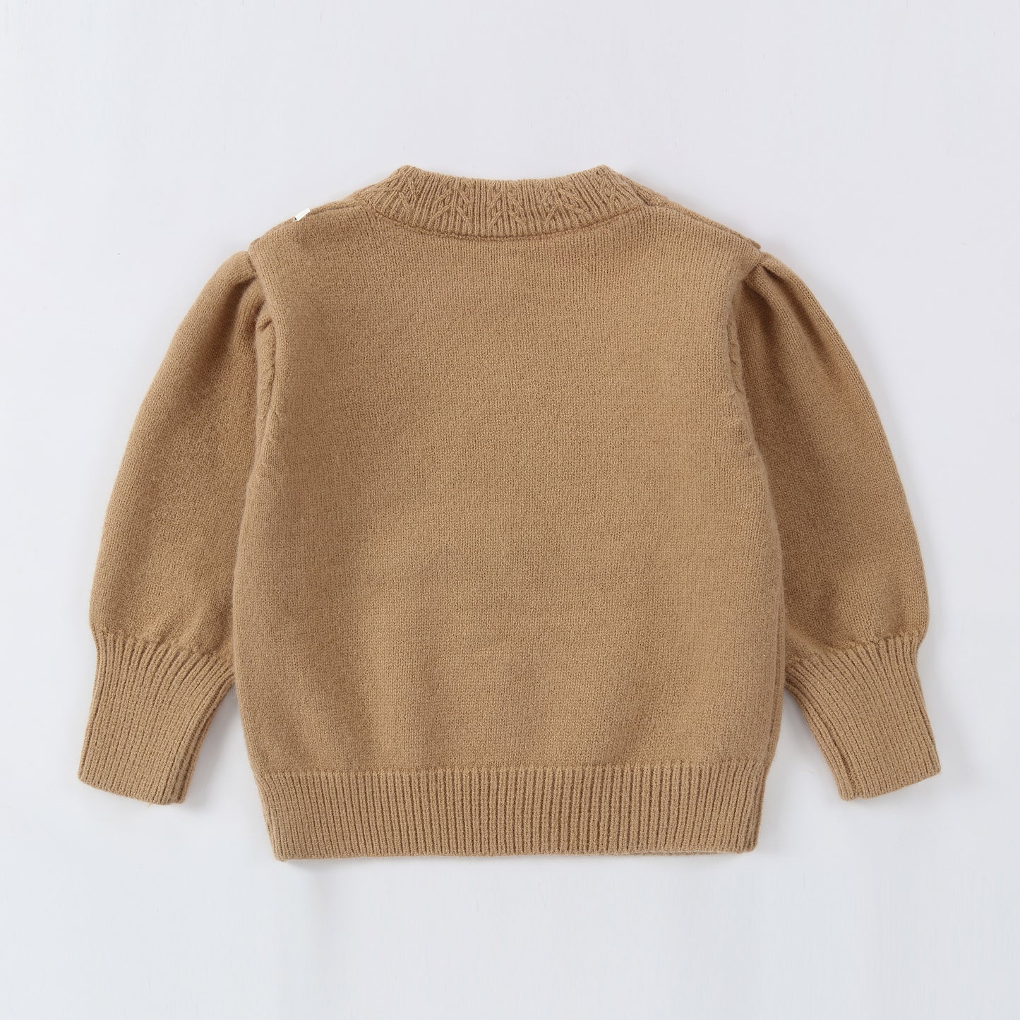 Girls Floral Knit Sweater Long Sleeve