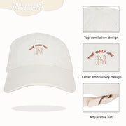 Kids Minimal Embroidered Cotton Baseball Cap