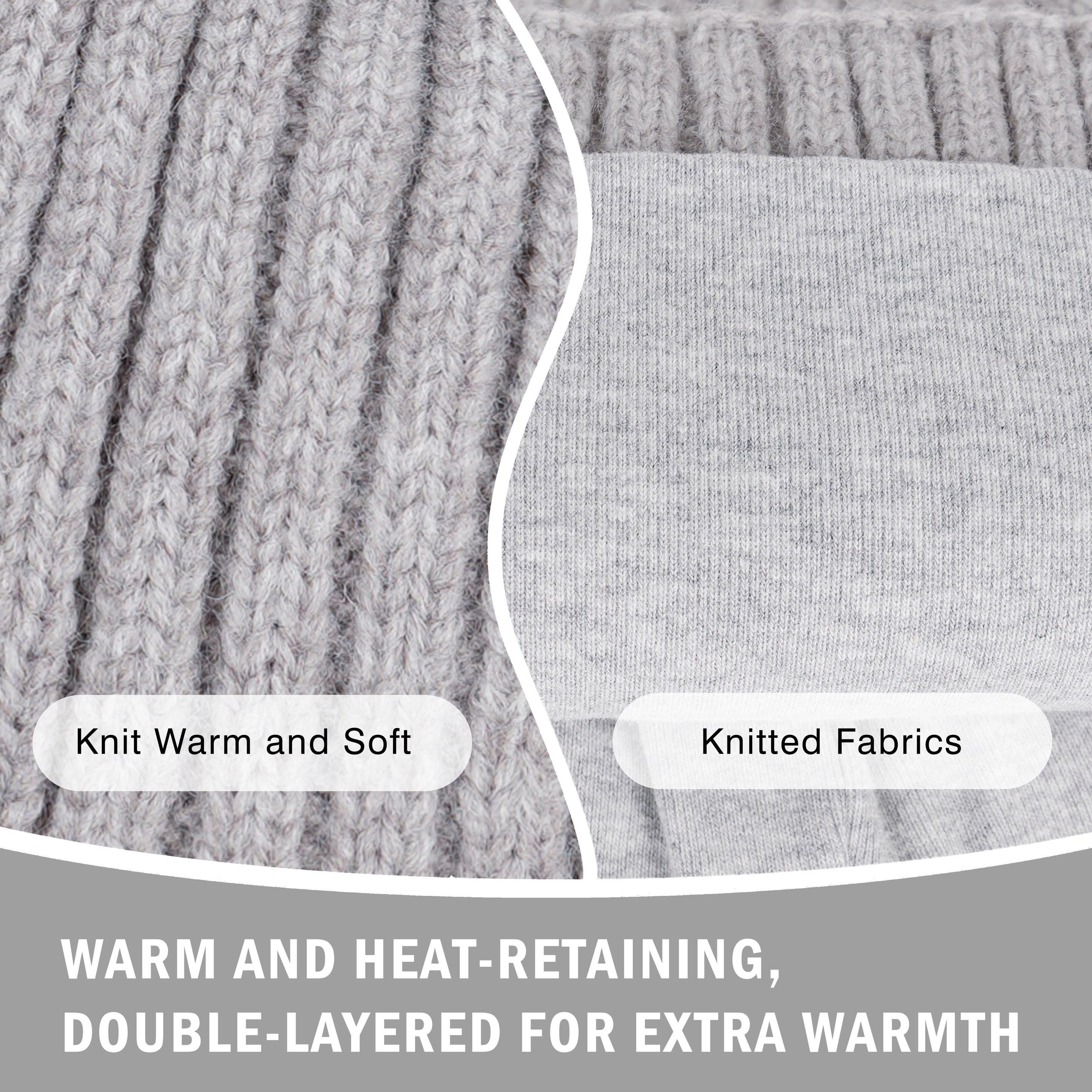 Ribbed Knit Beanie with Logo Patch