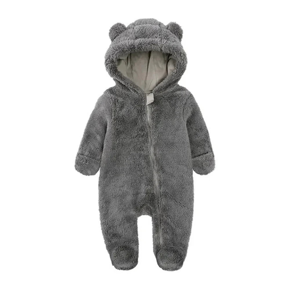 Warm Bear Hood Baby Overall Snowsuit