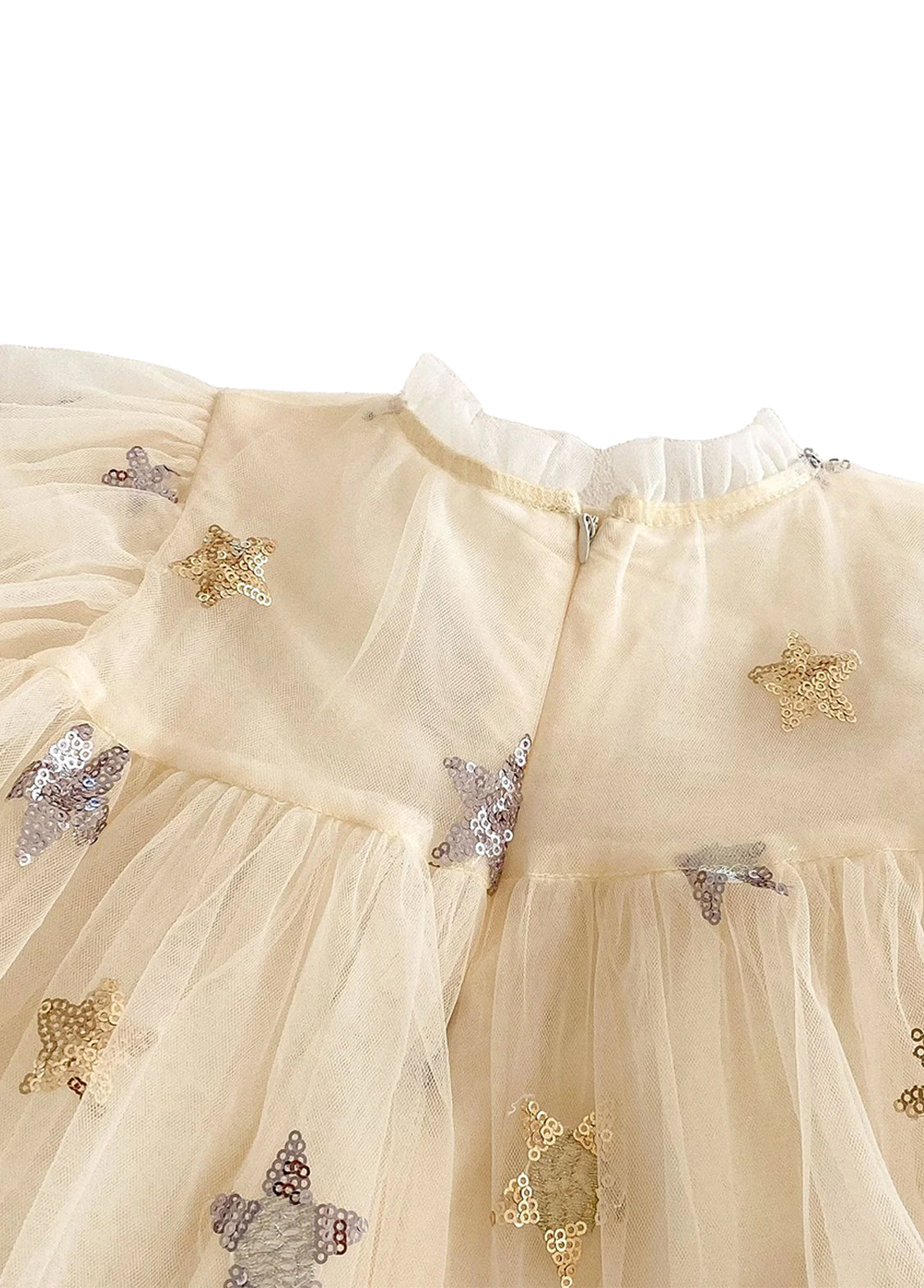 Girls Sweet Sequined Embroidered Tulle Princess Dress