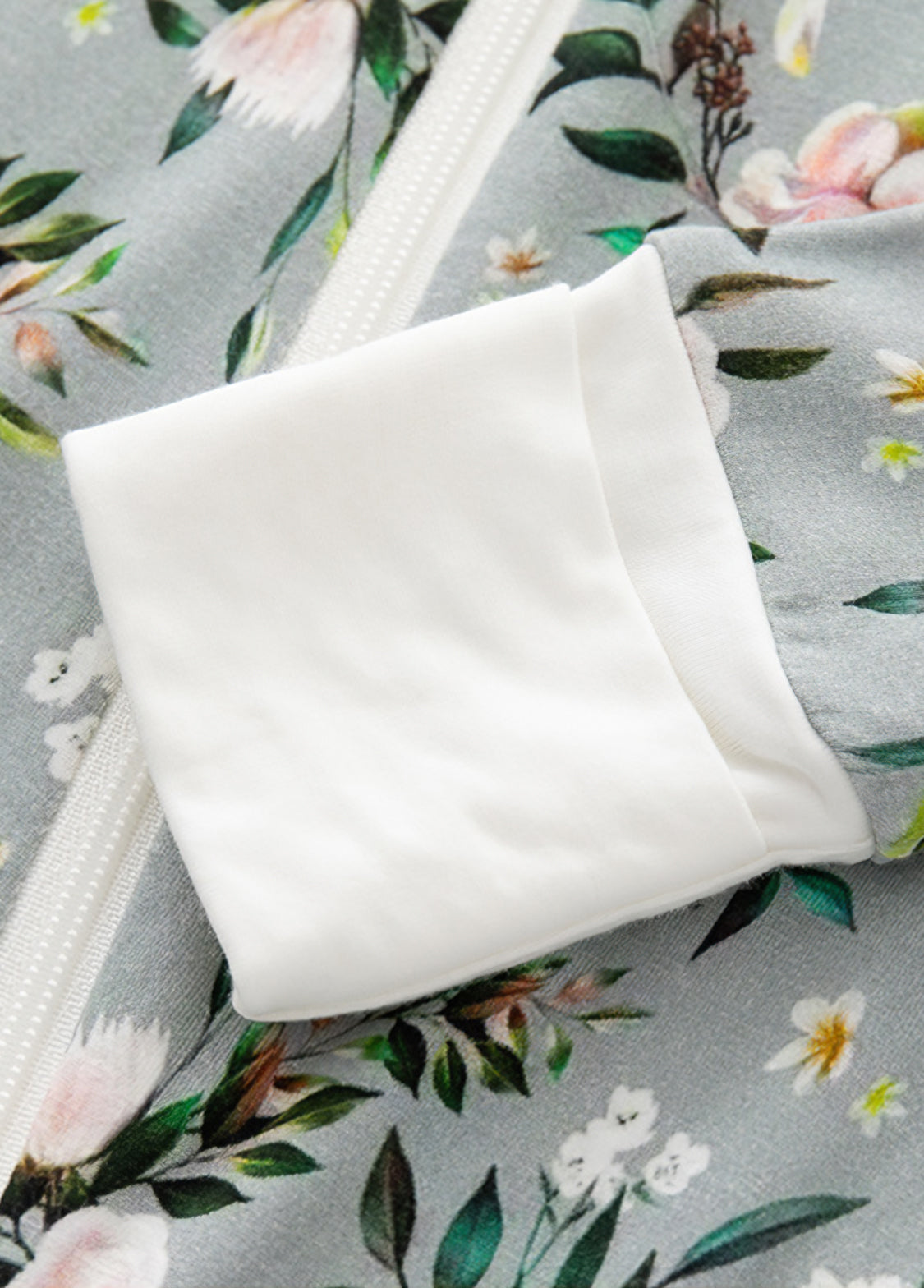 Baby Boy's Bamboo Fiber Floral Zip-Up Romper Pajamas