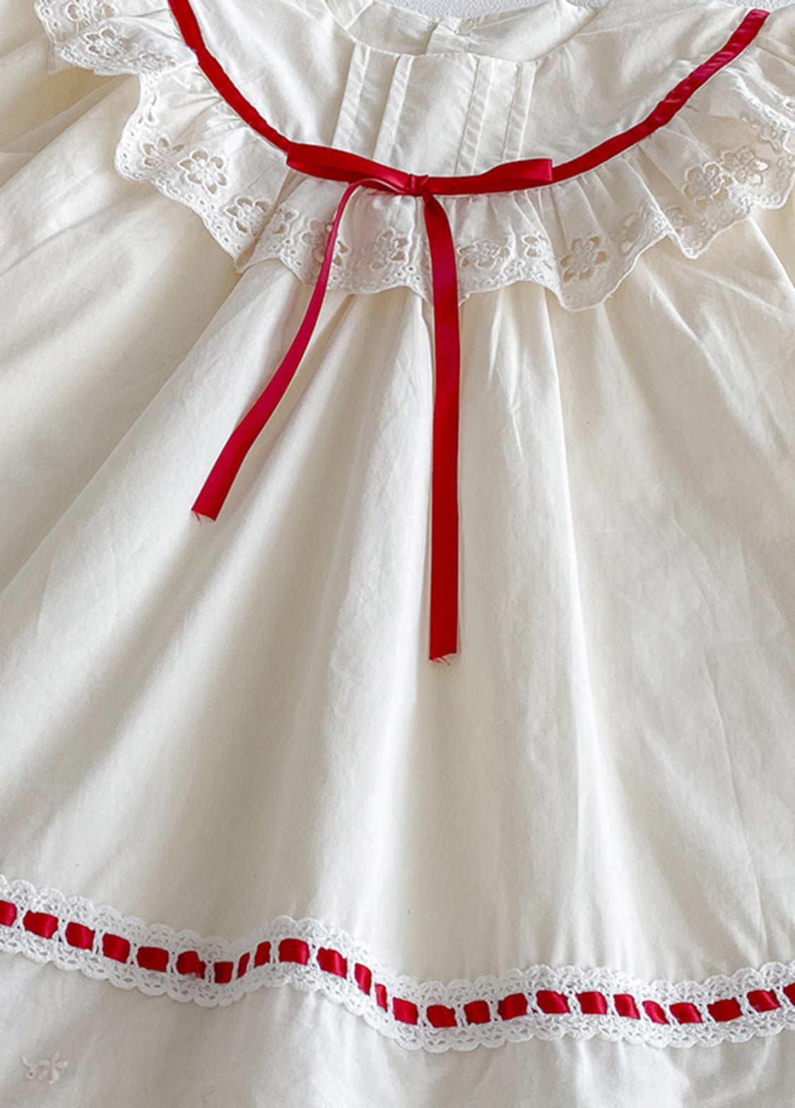 Girls Sweet Lace Ruffle Dress