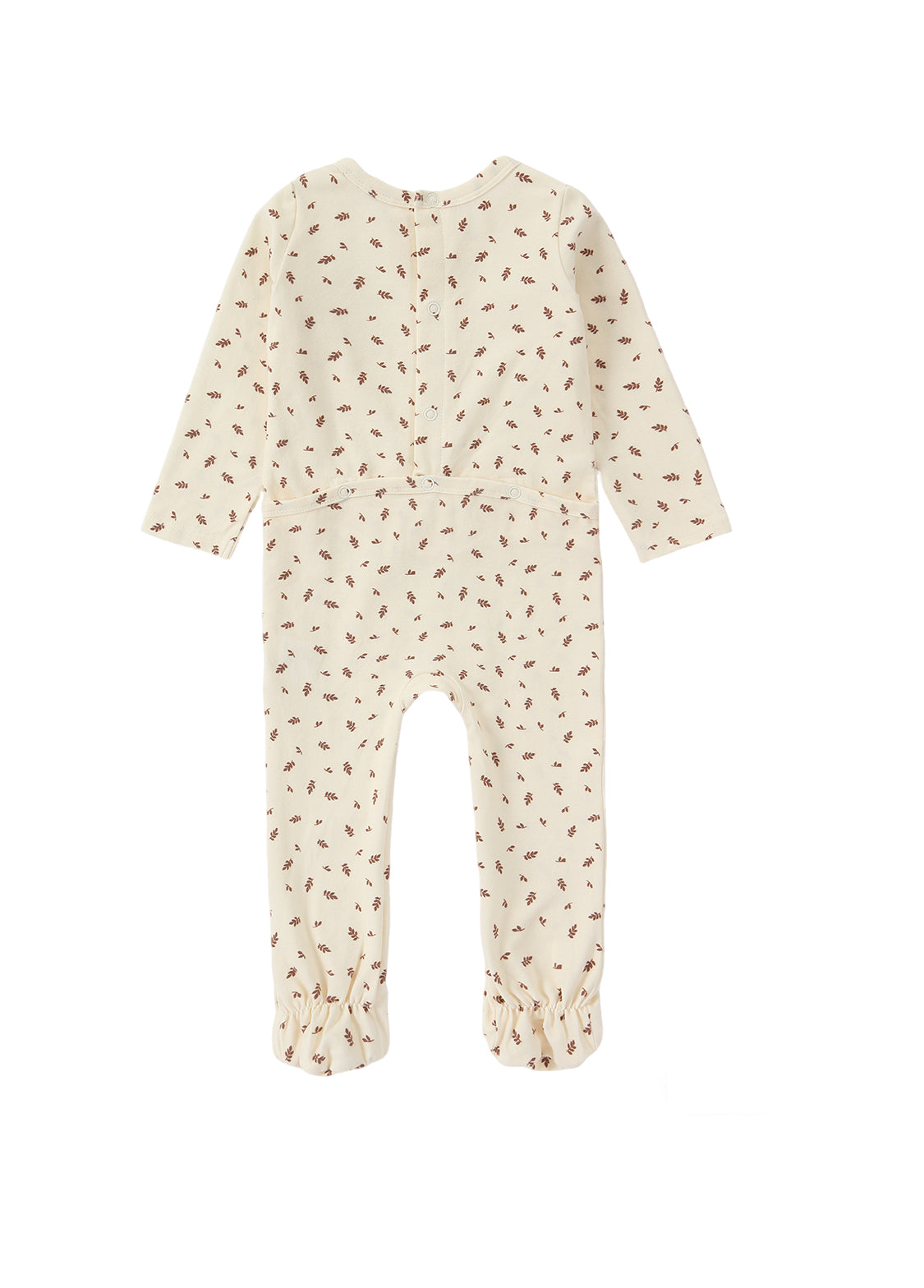 Baby All-Over Leaf Print Footed One-Piece