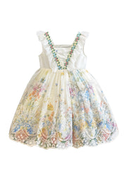 Girls' Floral Spaghetti-Strap Dress